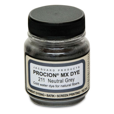 Jacquard Procion MX Fiber Reactive Cold Water Dye - Neutral Gray, 2/3 oz jar