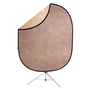 Open in modal - Reversible Collapsible Backdrop Kit - Earthtones Backdrop shown on stand