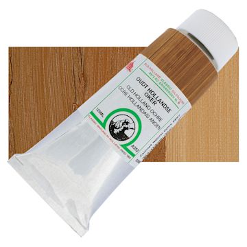 Open in modal - Old Holland Classic Oil Color - Old Holland Ochre, 125 ml tube and swatch