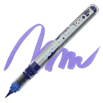Open in modal - Karin Realbrush Pro Marker - Neon Violet Blue, swatch and marker