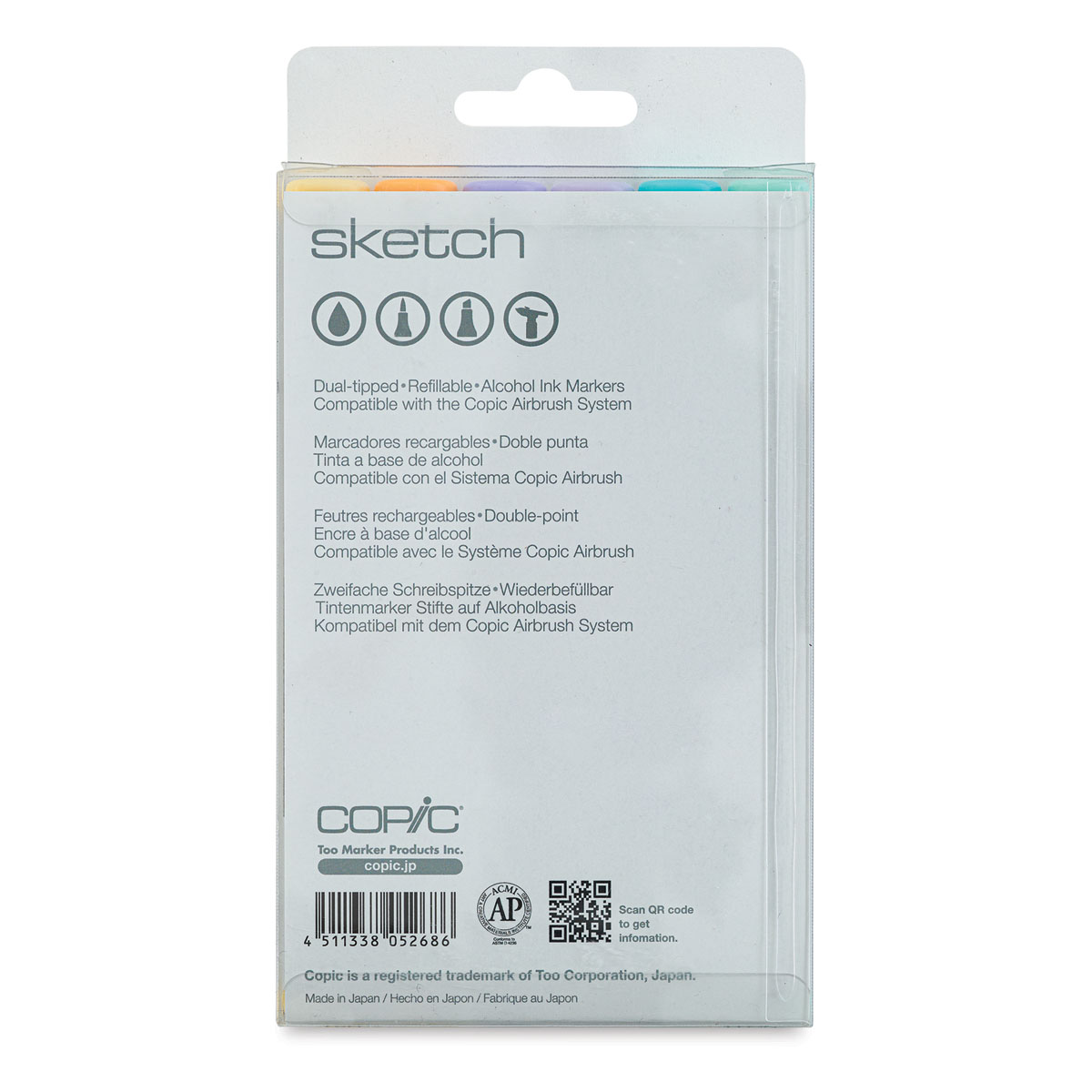 Copic Sketch Marker Set - Sea & Sky Colors, Set of 6