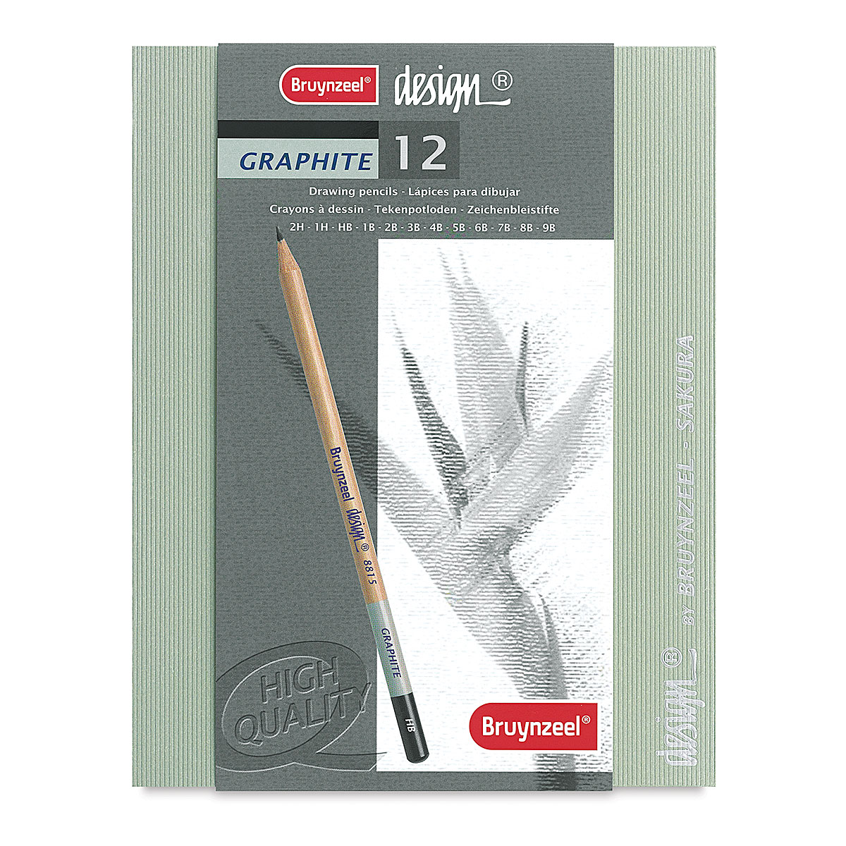 Bruynzeel Design Graphite Pencil Set, 12/Box