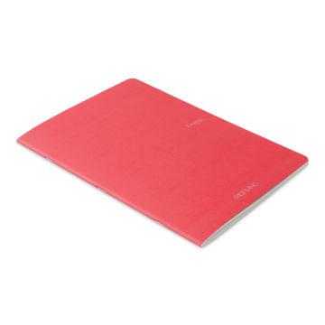 Fabriano EcoQua Staplebound Notebook - Red, 11.7" x 8.3", Graph (side view)