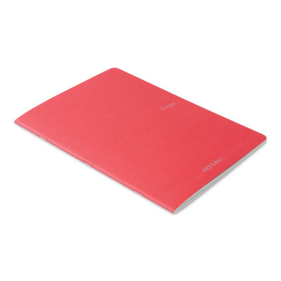 Fabriano EcoQua Staplebound Notebook - Red, 11.7" x 8.3", Graph (side view)