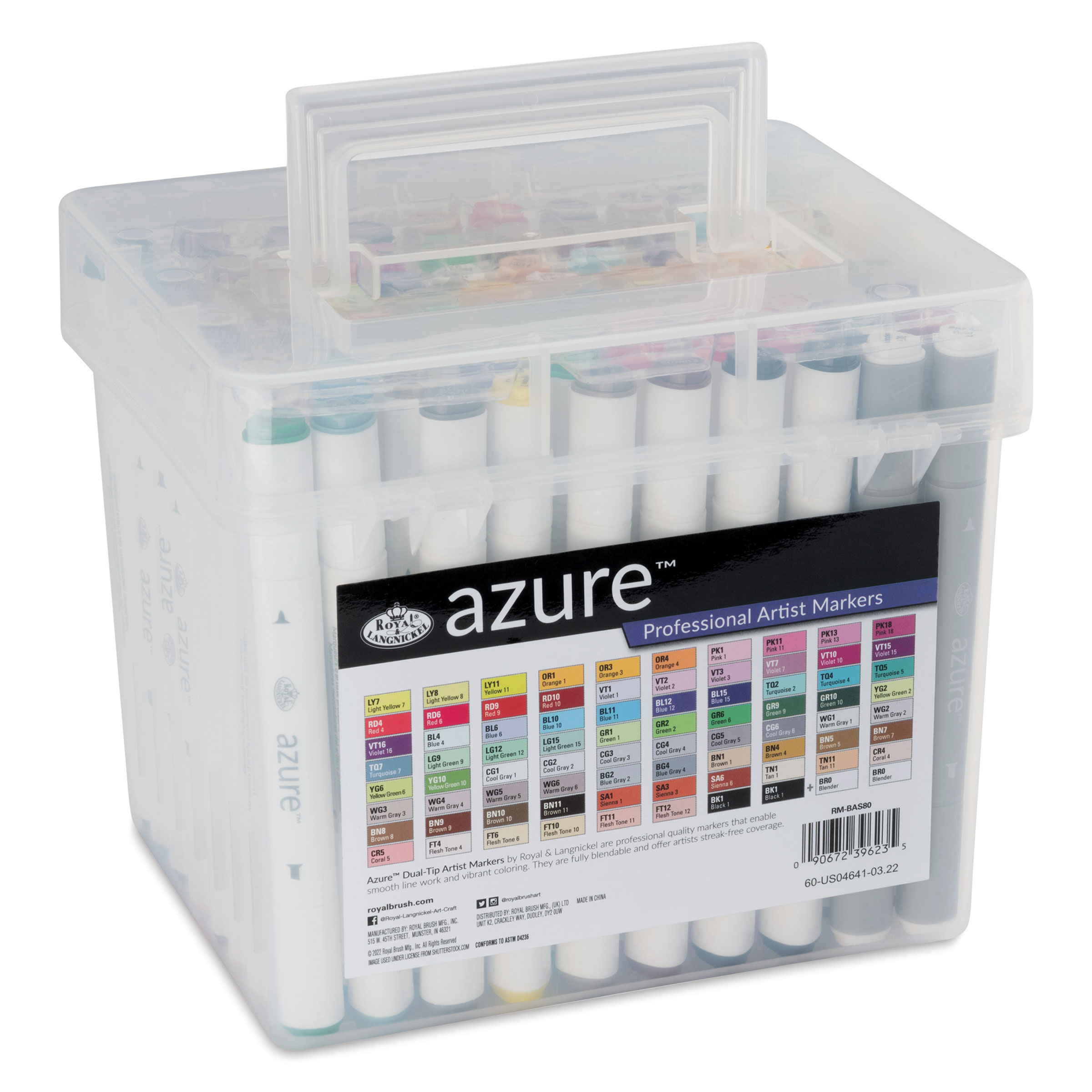 Royal & Langnickel Azure Dual Tip Markers - Set of 80, Assorted