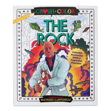 Crush + Color Celebrity Coloring Book - Dwayne "The Rock" Johnson (front cover)