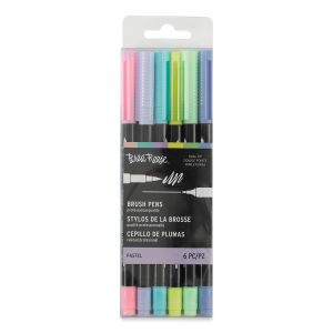 Brea Reese Dual Tip Brush Pens - Pastel Colors, Set of 6