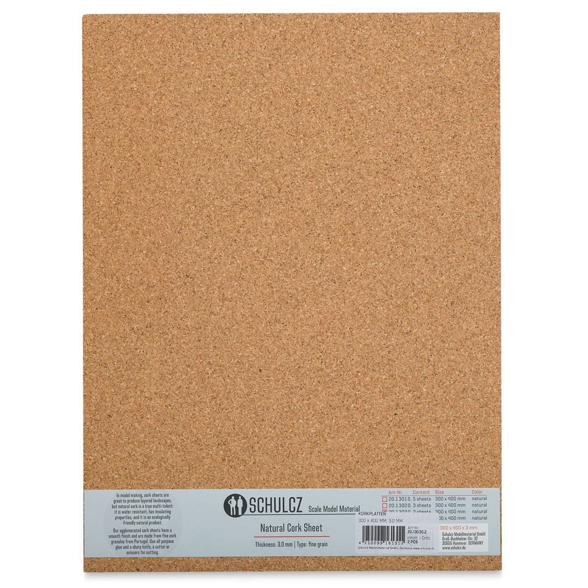 Thicker sheets of cork sheet