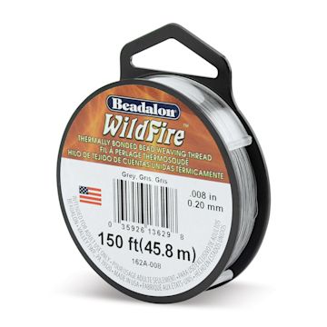 Open in modal - Beadalon WildFire Beading Thread - Grey, 0.008", 50 yds