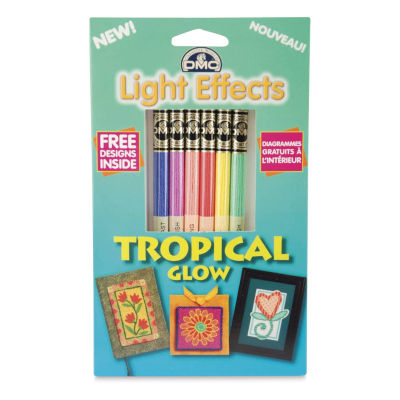 DMC Light Effects Embroidery Floss Packs - Tropical Glow, 8-3/4 yards, Set of 6 (In packaging)