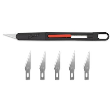 Open in modal - Excel Blades K80 Retractable Craft Knife - With 5 #21 Blades, out of packaging
