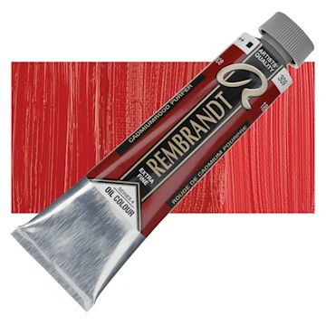 Open in modal - Rembrandt Artists' Oil Color - Cadmium Red Purple, 40 ml tube and swatch