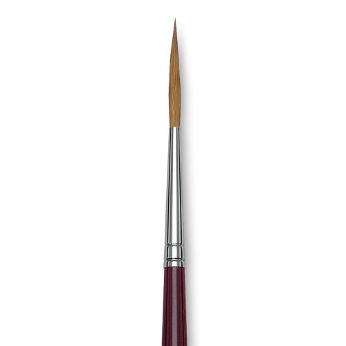 Da Vinci Kolinsky Red Sable Brush - Medium Pointed Liner, Long Handle, Size  0