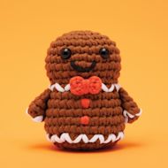 The Woobles Beginner Crochet Amigurumi Kit - Ted the Gingerbread Man