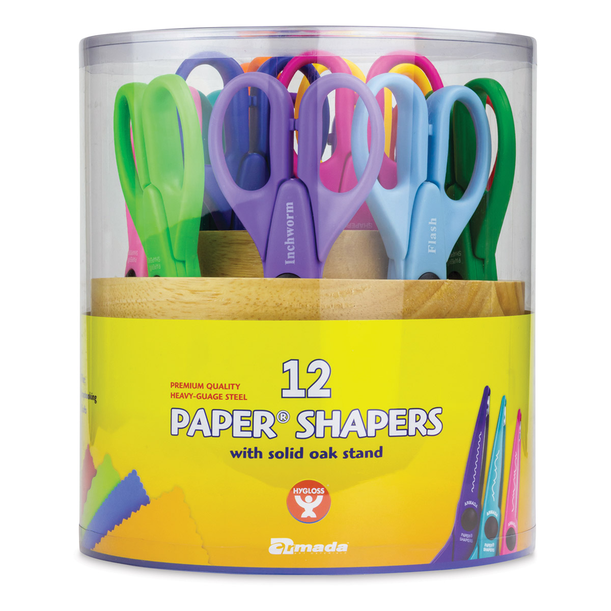 Decorative Scissors and Rack, Paper Shapers, Hygloss