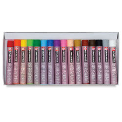 Sakura Cray-Pas Oil Pastels - Set of 16. Inner tray of pastels.