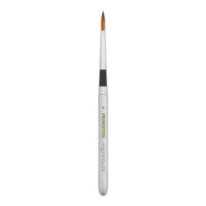 Princeton Aqua Elite Series 4850 Synthetic Brush - Travel Round, Size 6 (cap being used for handle)