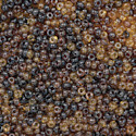 John Bead Czech Glass Seed Beads - Topaz, Luster Mix, 10/0, 22 g vial