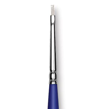 Open in modal - Blick Scholastic White Bristle Brush - Bright, Size 0 close up