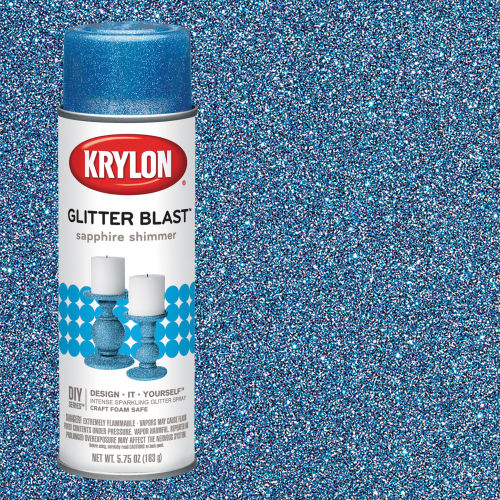 Krylon Glitter Blast Spray Paint - Sapphire Shimmer, 5.75 oz can