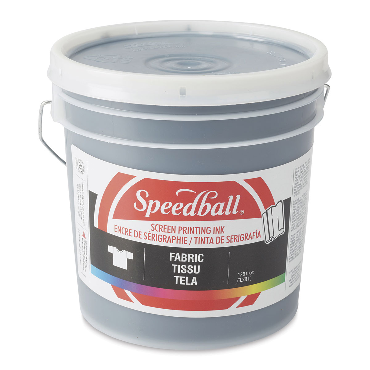 Valley Litho Supply. Speedball Opaque Pearly White Fabric Ink - 32 oz.
