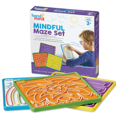 Hand2Mind Mindful Maze Set (packaging and contents)