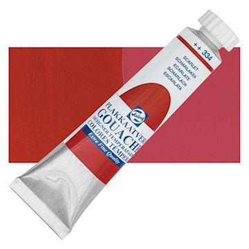 Open in modal - Royal Talens Gouache - Scarlet, 20 ml tube and swatch