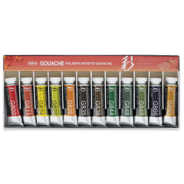 Holbein : Artists' : Gouache Paint : 15ml : Set of 12 - Gouache Sets - Art  Sets - Color