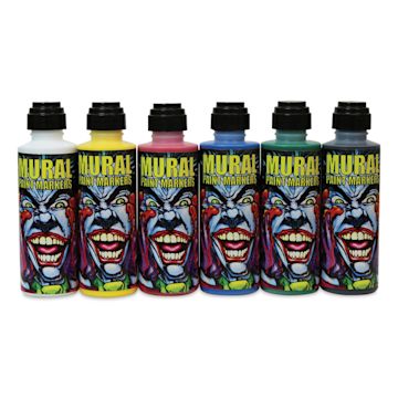 Open in modal - Chroma Mural Paint Markers - Primary, Set of 6, markers laid out
