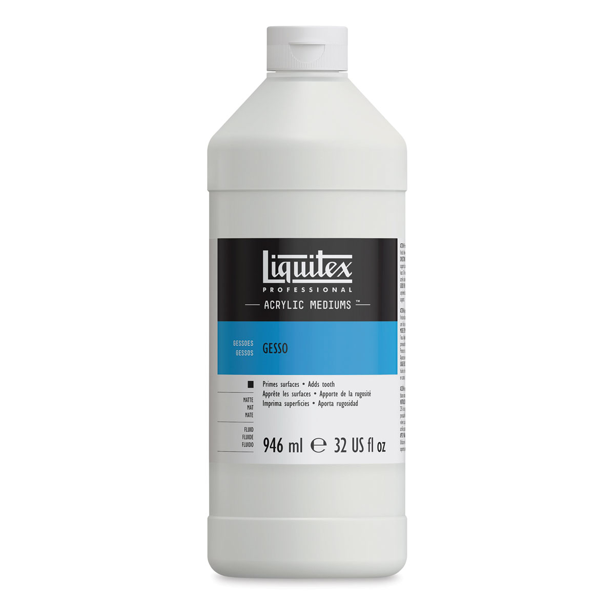 Liquitex Acrylic Gesso - White, 32 oz bottle