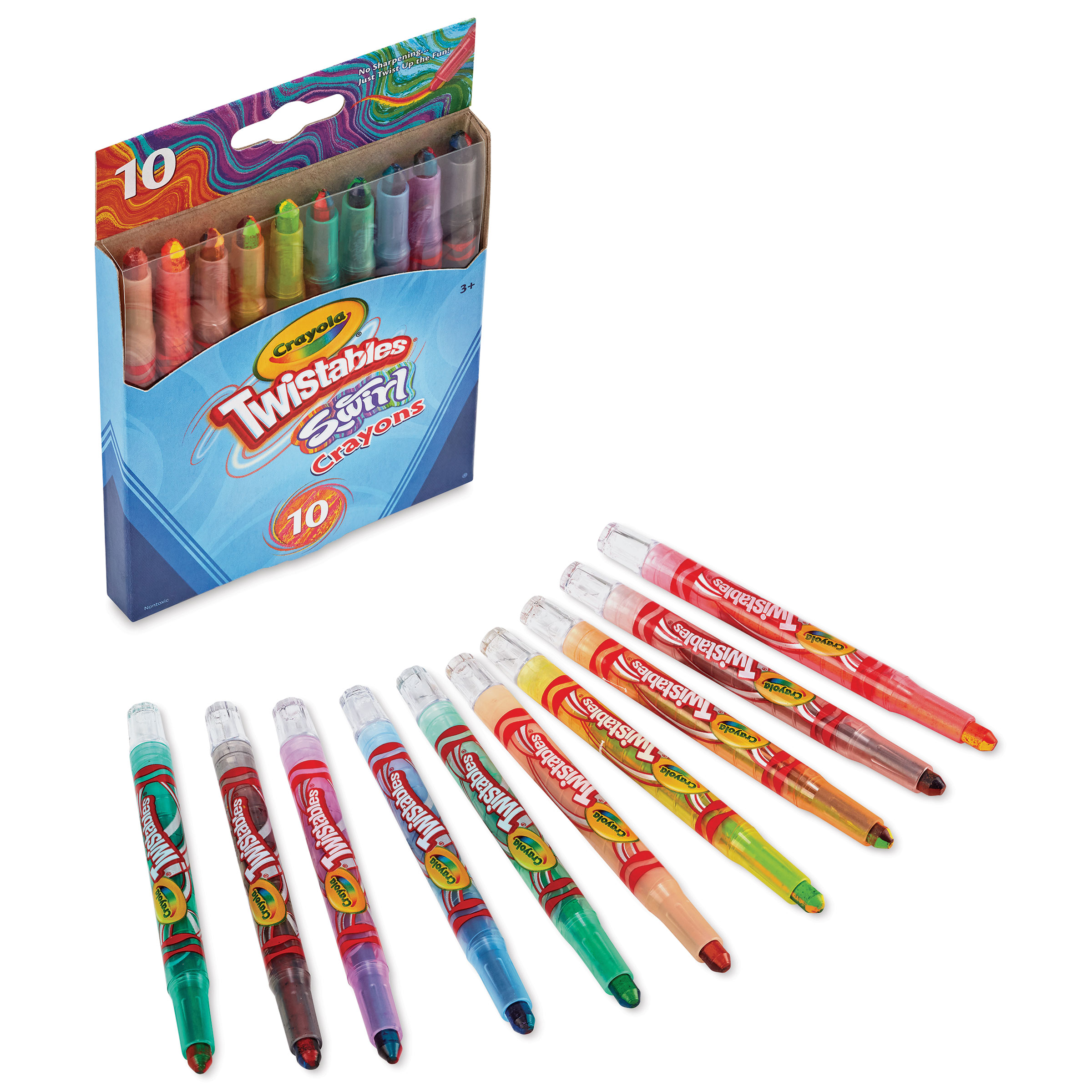 Crayola Twistables Swirl Mini Crayons - Set of 10, Assorted Colors