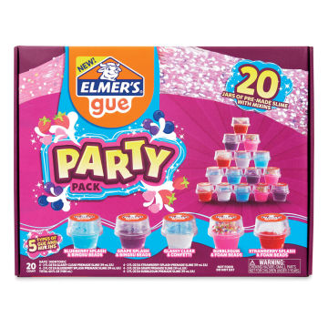 Elmer's Gue Premade Slime - Party Pack, 2 oz, Front of Package