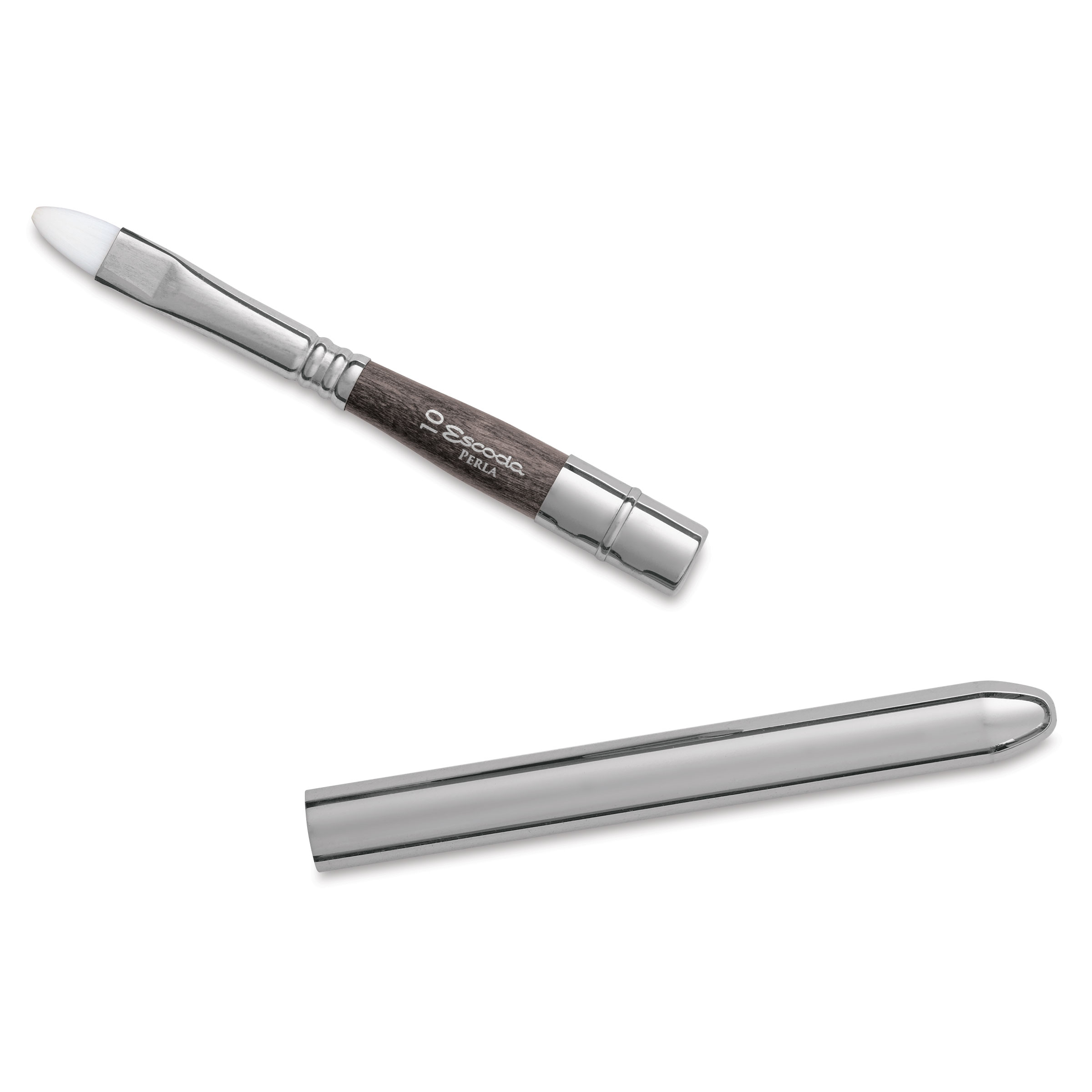 Escoda Perla Toray White Synthetic Travel Brush - Bright, Short