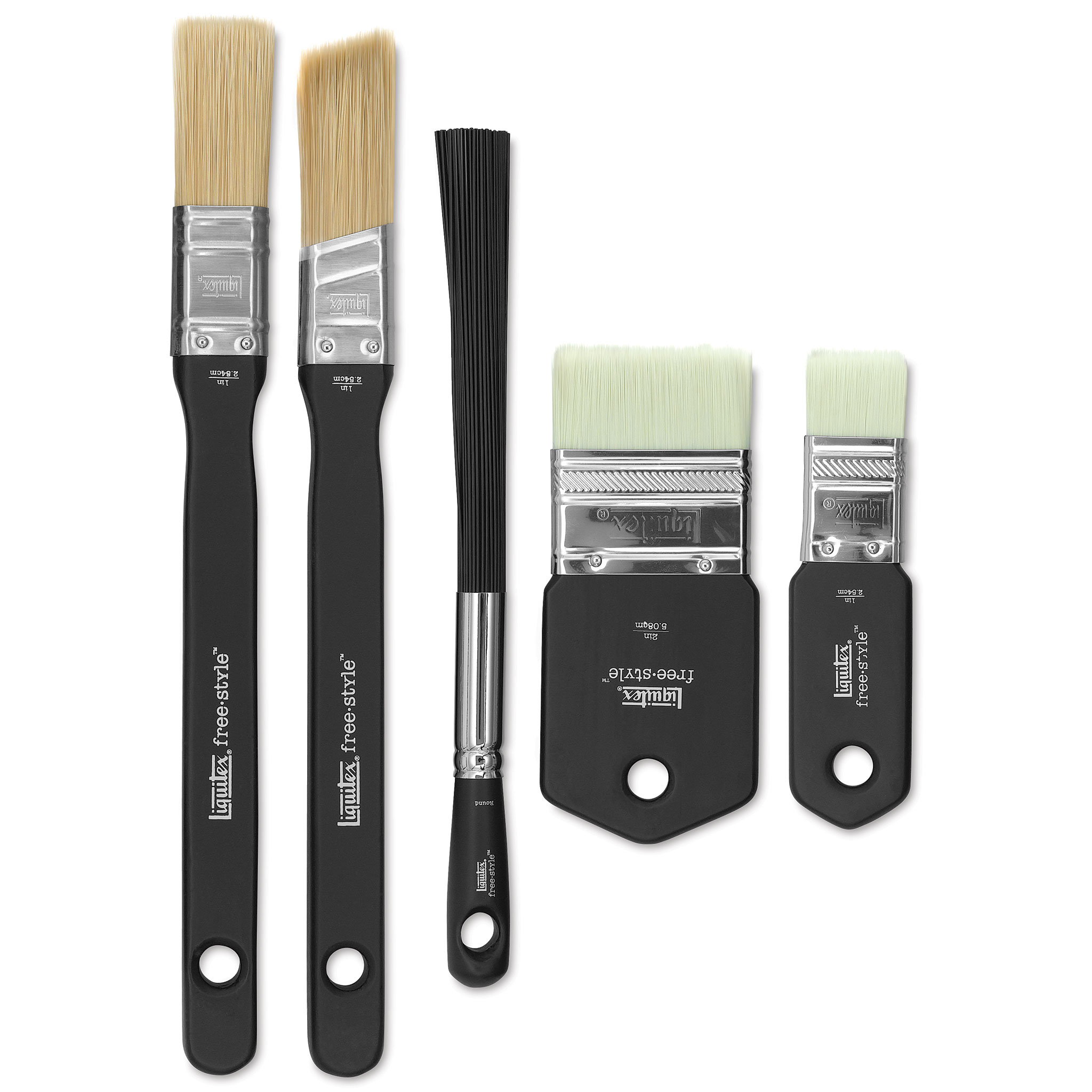Liquitex Freestyle Large Scale Brush, Long Handle, Broad Flat/Varnish, 1 inch