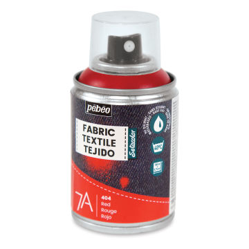 Pebeo 7A Fabric Spray Paint - Front of 100 ml Red Can