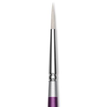 Open in modal - Silver Brush Silver Silk 88 Synthetic Brush - Short Handle, Ultra Round, Size 4, close-up