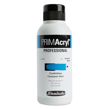 Open in modal - Schmincke Primacryl Professional Fluid Acrylic - Cerulean Blue, 250 ml bottle