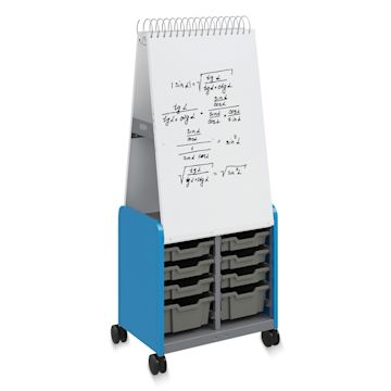 Open in modal - Smith Systems Cascade Spiral Noteboard Unit - Cerulean, 3" and 6" Totes, No Doors