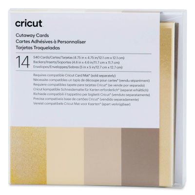 Cricut Cutaway Cards - Neutrals, Pkg of 14, front of the packaging. 