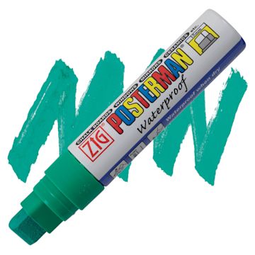 Open in modal - Zig Posterman Paint Marker - 15 mm, Green, Big & Broad marker and swatch