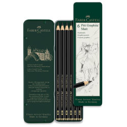 Faber-Castell Pitt Graphite Matte Pencils - Set of 6