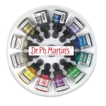 Dr. Ph. Martin's Iridescent Calligraphy Ink Set - Set 2, 1 oz bottles