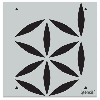 Stencil1 Stencil - Moroccan Petals, Repeat Pattern, 11" x 11"