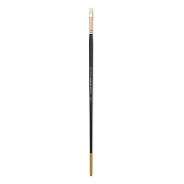 Open in modal - Winsor & Newton Winton Hog Bristle Brush - Flat, Long Handle, Size 2