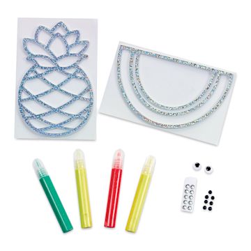 Open in modal - Creativity for Kids Window Art Mini Kit - Fun Fruit (Kit contents)