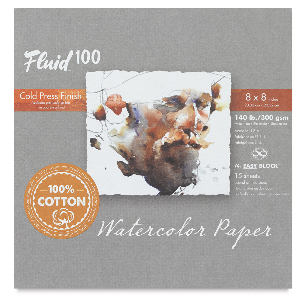 Fluid 100 Cold Press Watercolor Paper Block