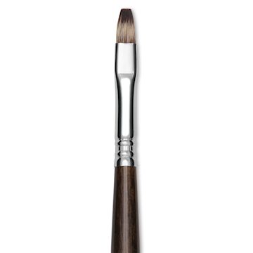 Open in modal - Escoda Vintage Synthetic Brush - Bright, Long  Handle, Size 8