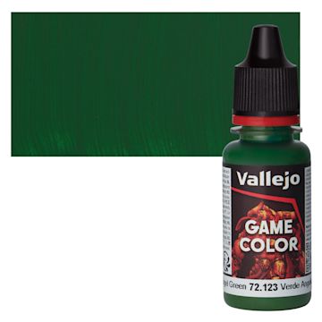 Open in modal - Vallejo Game Color Acrylic Paint - Angel Green - Bottle and Swatch