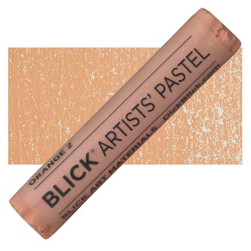 Open in modal - Blick Artists' Soft Pastel - Orange 2 pastel and swatch