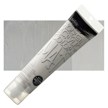 Open in modal - Holbein Mat Acrylic - Gray V-7, 110 ml tube and swatch